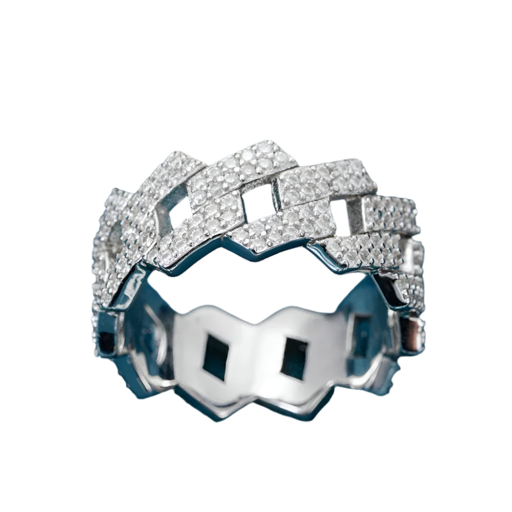 Cuban Eternity Ring – 925 Sterling Silver