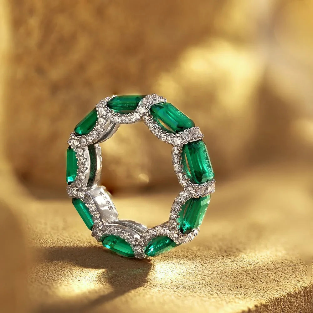 Gem Eternity Ring – 925 Sterling Silver