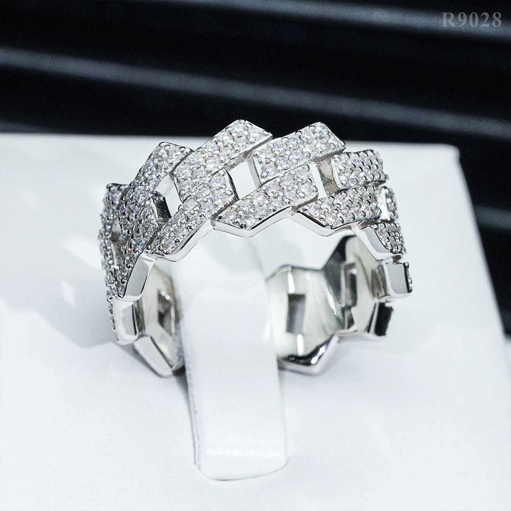 Cuban Eternity Ring – 925 Sterling Silver