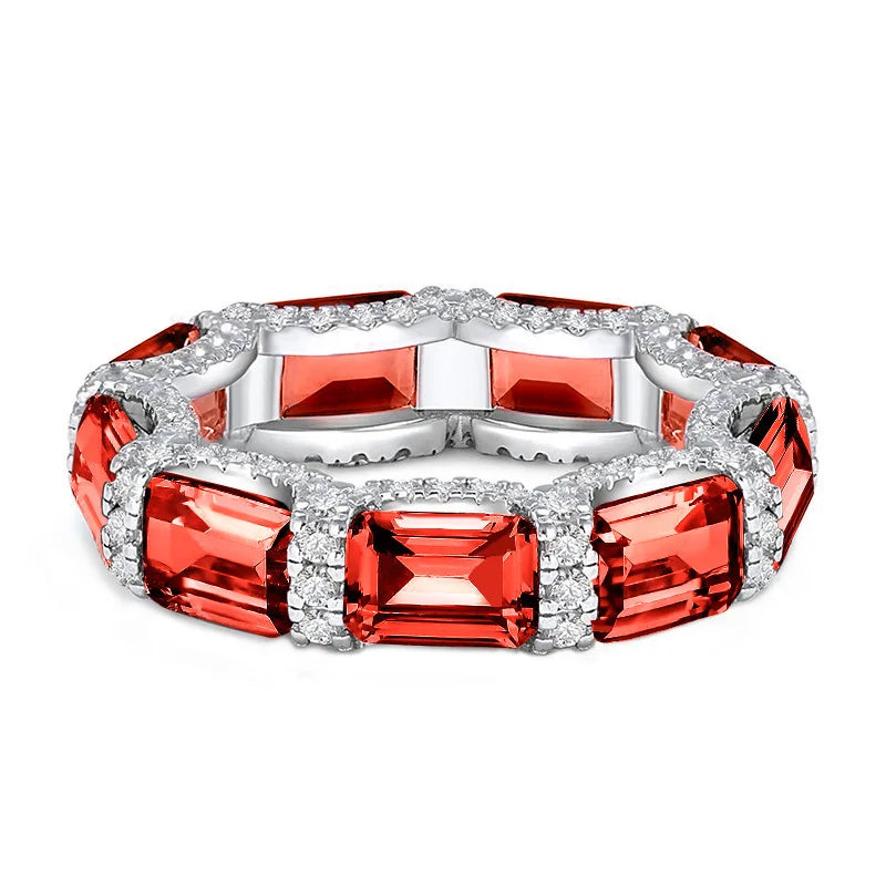 Gem Eternity Ring – 925 Sterling Silver