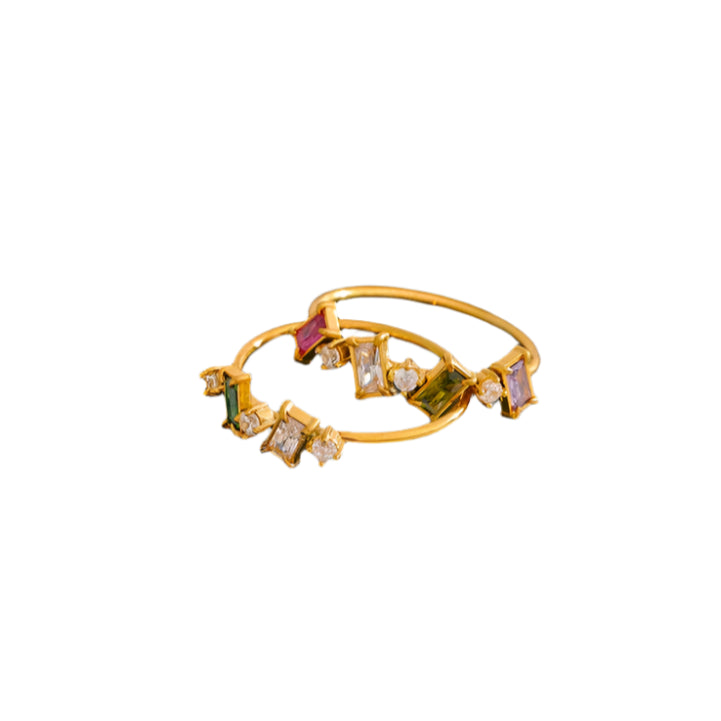 Prism glow stainless steel ring with reflective finish – Silhouette Jewelry UK