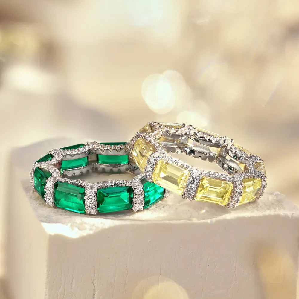 Gem Eternity Ring – 925 Sterling Silver