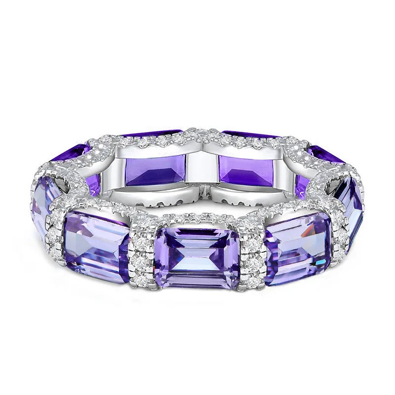 Gem Eternity Ring – 925 Sterling Silver