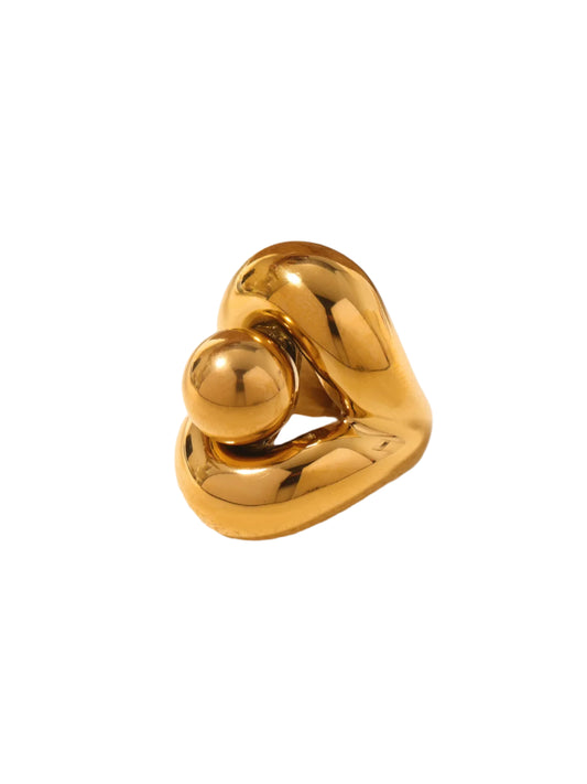 Nova Dome – Hollow Sphere Chunky Ring