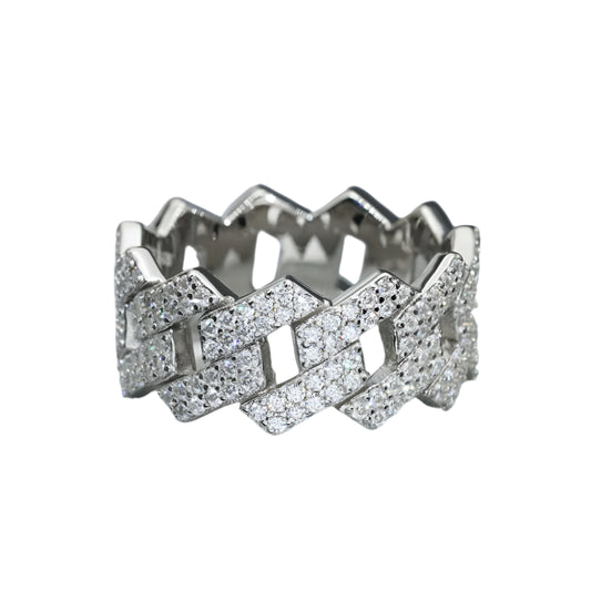 Cuban Eternity Ring – 925 Sterling Silver