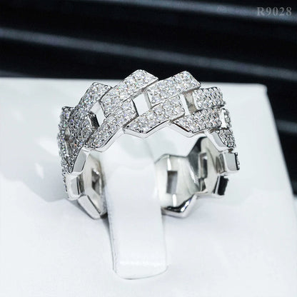 Cuban Eternity Ring – 925 Sterling Silver