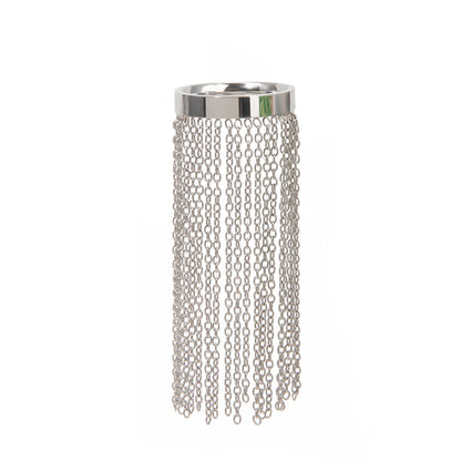 Tassel Chain Statement Ring – Waterproof Stainless Steel Unisex Band