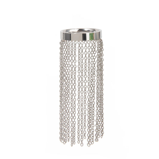 Tassel Chain Statement Ring – Waterproof Stainless Steel Unisex Band